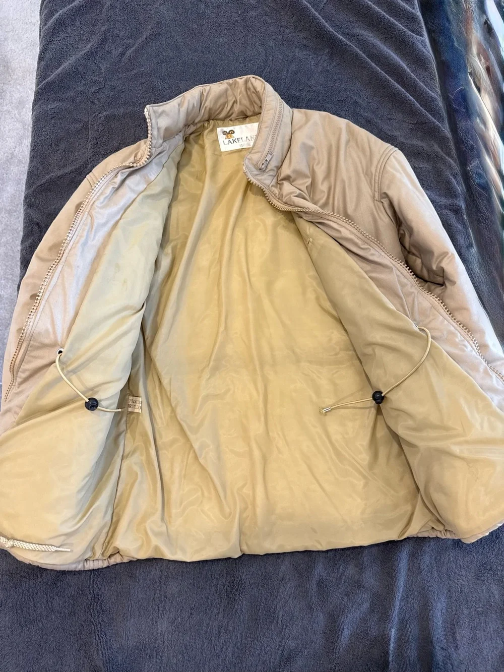 Lakeland Vintage Men's Tan Puffer Jacket - Lightweight Insulated Coat